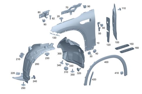 تصویر محصول زه گلگیر جلو بنز EQE Sedan 500 سال 2025